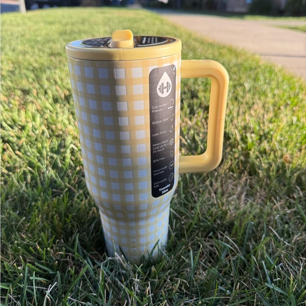 Sunny Sips Yellow Gingham Hydrojug